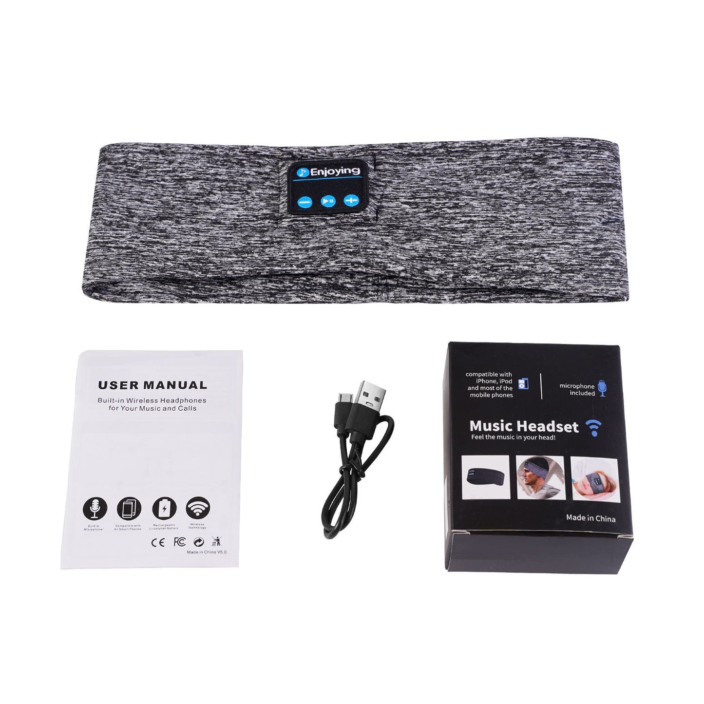 Wireless Bluetooth Headset Headband and Eye Mask