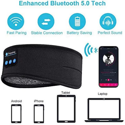 Wireless Bluetooth Headset Headband and Eye Mask 